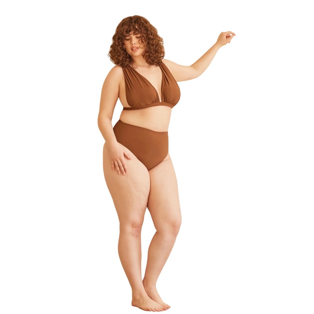 Bumpsuit The Eddie swim top chestnut maternity swim top bathing suit XL‎ brown - Picture 2 of 9